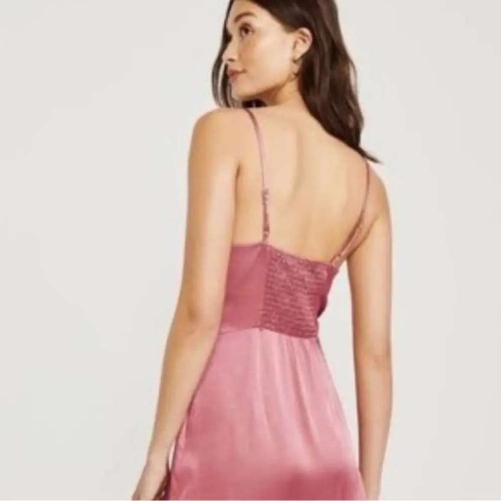 NWT Abercrombie & Fitch Button-Up Mini Satin Slip Dress Size Small - Picture 4 of 15